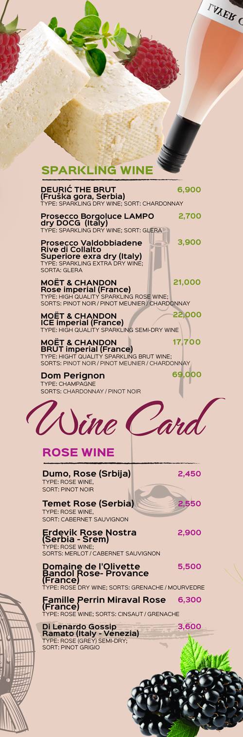 Wine card 